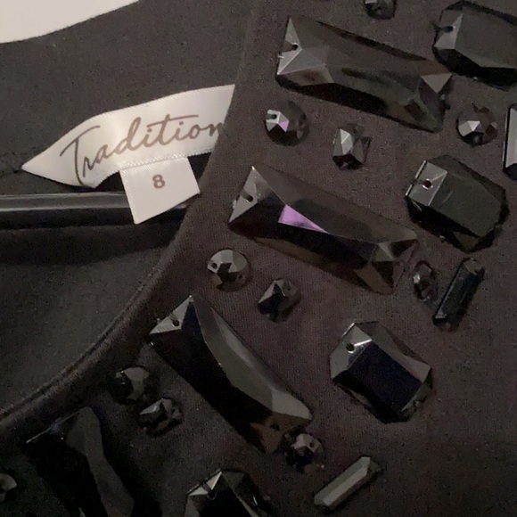 BNWOT black dress with diamond neckline - Picture 4 of 6